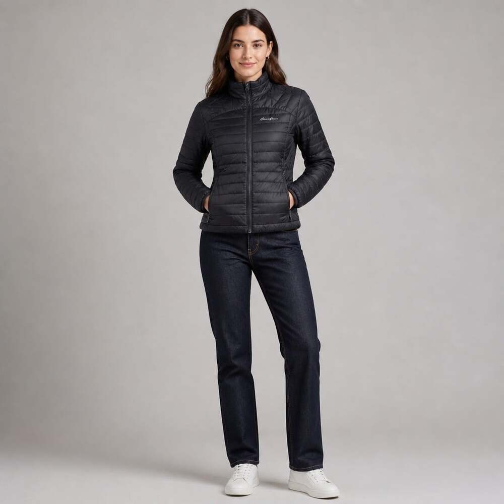 Eddie Bauer First Ascent Pertex Quantum Eco Quilted Jacket Black ~Size S - Picture 1 of 16